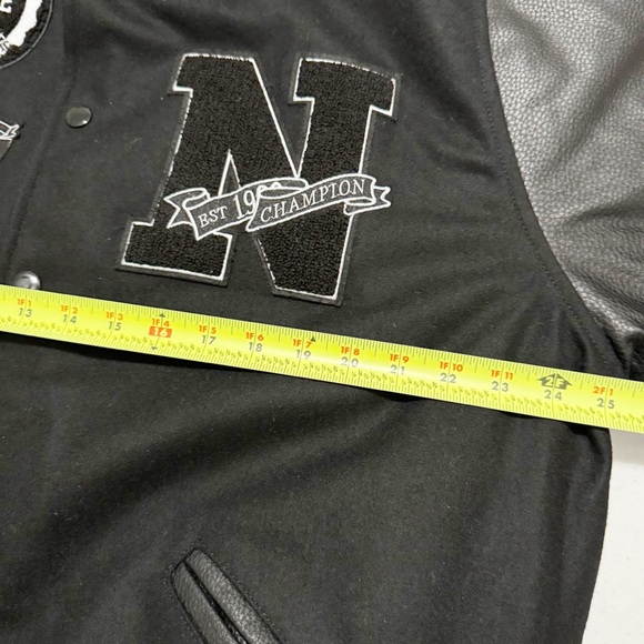 Smoke Rise Black Varsity Jacket XL - Picture 7 of 12